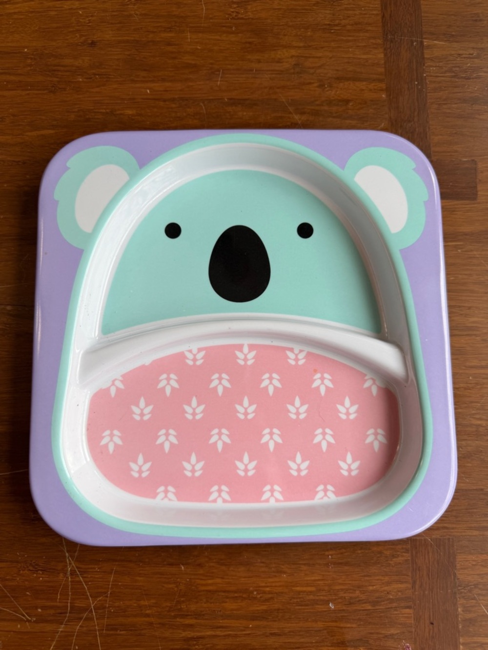 Skip Hop White Koala sectioned plate